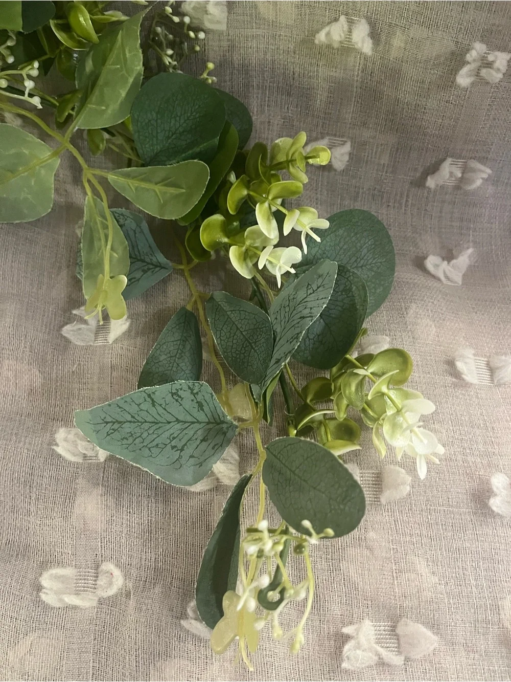 Decorative 70 inch Greenery Garland - Artificial Eucalyptus and Bud Accents